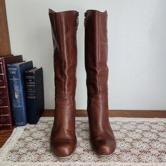 GUESS Tereza Wedge Heeled Leather Boot - Picture 2 of 16